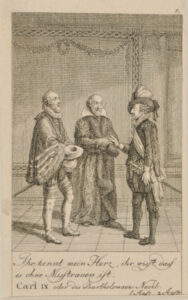 Plate 1 from Marie-Joseph Chénier’s “Bartholomäusnacht” for the “Göttinger Taschenkalender fur das Jahr 1791”