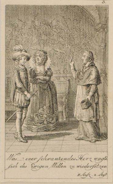 Plate 3 from Marie-Joseph Chénier’s “Bartholomäusnacht” for the “Göttinger Taschenkalender fur das Jahr 1791”