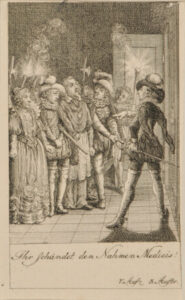 Plate 11 from Marie-Joseph Chénier’s “Bartholomäusnacht” for the “Göttinger Taschenkalender fur das Jahr 1791”