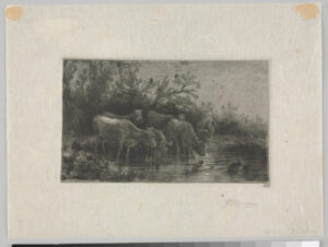 Landscape with Cattle Fording a Stream