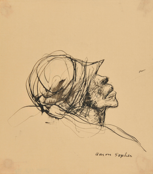 PROFILE OF WOMAN WITH HAT