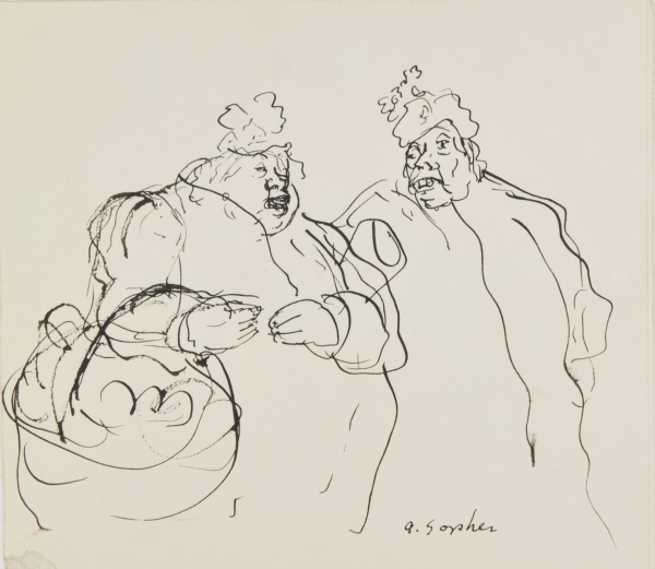 TWO LARGE WOMEN (RECTO); MARKET SCENE (VERSO)