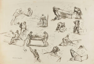 Studies of Figures Working (recto); Studies of Figures Working (verso)