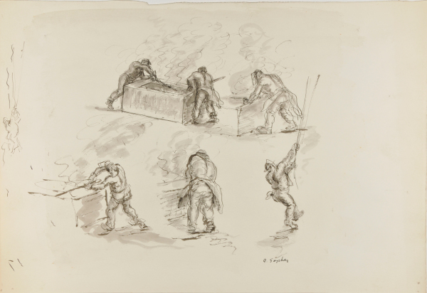 STUDIES OF MEN WORKING