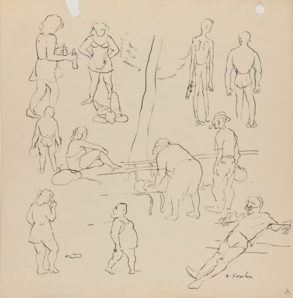 STUDIES OF PEOPLE AT THE PARK