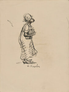 African-American Woman Carrying Bundle