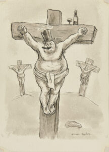 A Crucifixion (recto); Young Woman Sitting (verso)