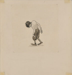 Boy Walking with Head Down
