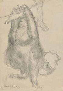 Woman Hanging Laundry