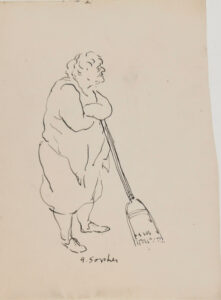 Old Woman with Broom