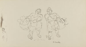Two Women Carrying Baskets