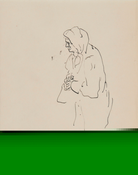 OLD WOMAN IN PROFILE