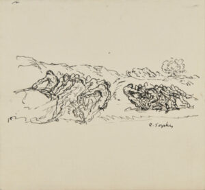 Men Pulling a Large Object