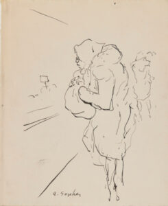 Old Woman Looking into a Store