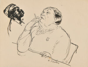 Woman Smoking a Cigarette, Bust of African American