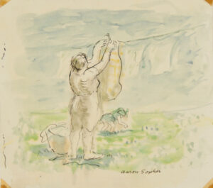 Woman Hanging up Laundry