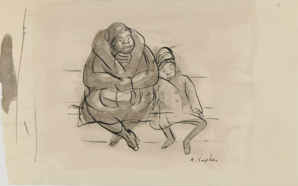 AFRICAN-AMERICAN WOMAN AND CHILD