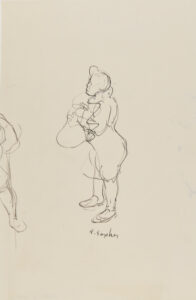 Woman Standing in Profile