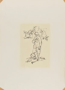 Woman with a Birdhouse, Looking into the Woods