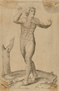 Man Frightened at Seeing the Sun and the Moon in the Heavens at the Same Time