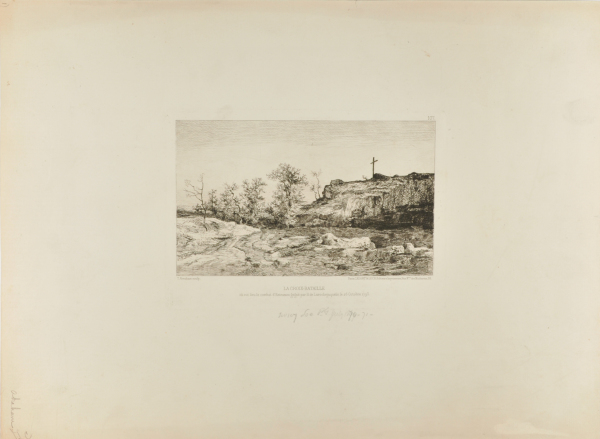 La Croix – Bataille ou eut lieu le combat d’Entrames gagnè par H. de Larochejaquelin le 26 Octobre 1763