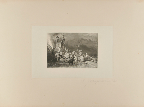 Rescuing the Crew from the Burning Vessel