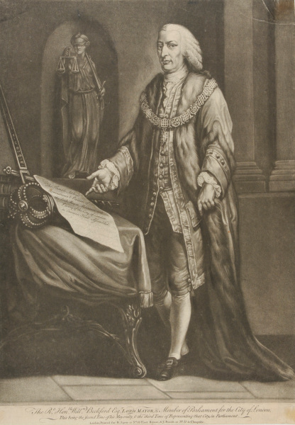 The Rt. Honble. Willm. Beckford Esqr. Lord Mayor, & Member of Parliament for the City of London (1709-1770)