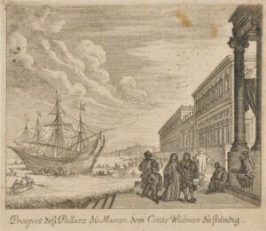 Prospect desz Pallazz zu Muran dem Conte Widman zu Ständig