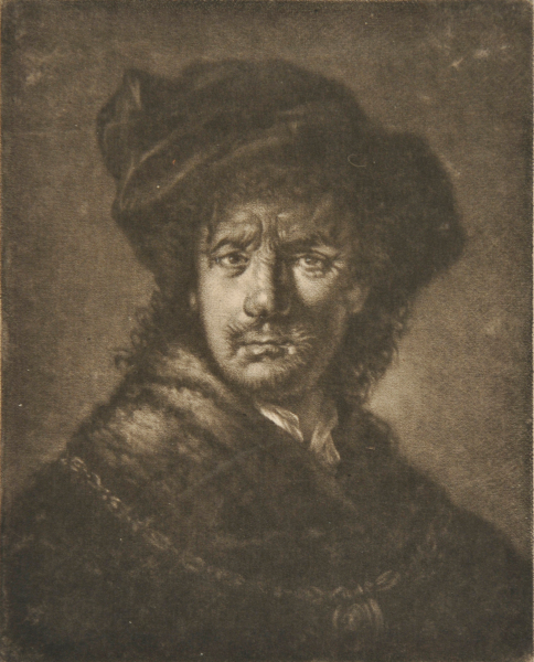 MAN WEARING A VELVET CAP