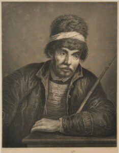 Half Length Figure of a Man, Wearing a Fur Cap, Leaning on a Table