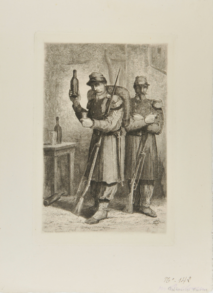 Two French Soldiers Drinking - Image 2
