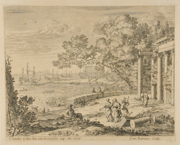 Landscape with Mercury and two women in foreground - Image 2