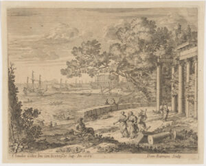Landscape with Mercury and two women in foreground