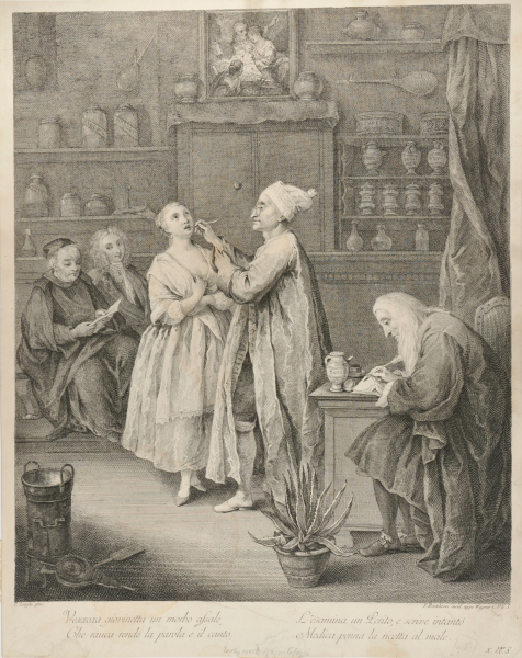 Vezzoza giovinetta un morbo assale . . . (The dentist)