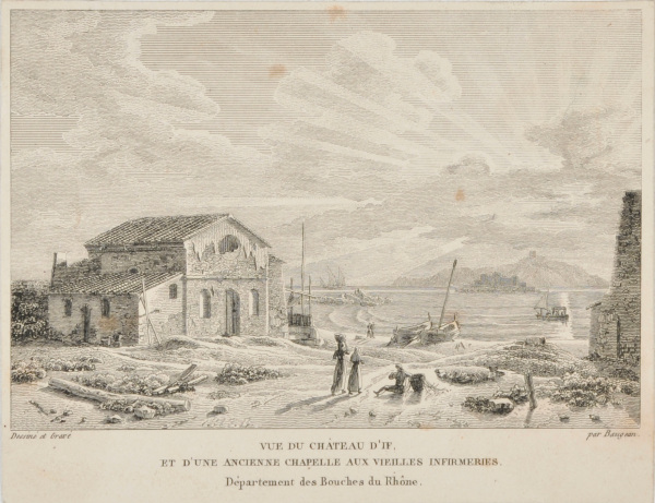 Vue du Chateau d: If et d’une Ancienne Chapelle aux Vieilles Infirmeries. Department des Houches du Rhone - Image 2