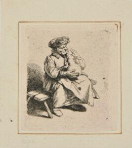 La vieille tenant un grand pot