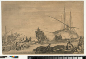 The Galley whose Bridge is Covered with Sails