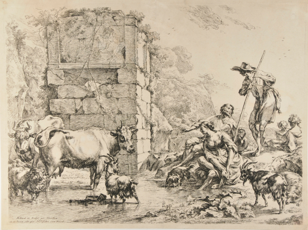 THE COW DRINKING