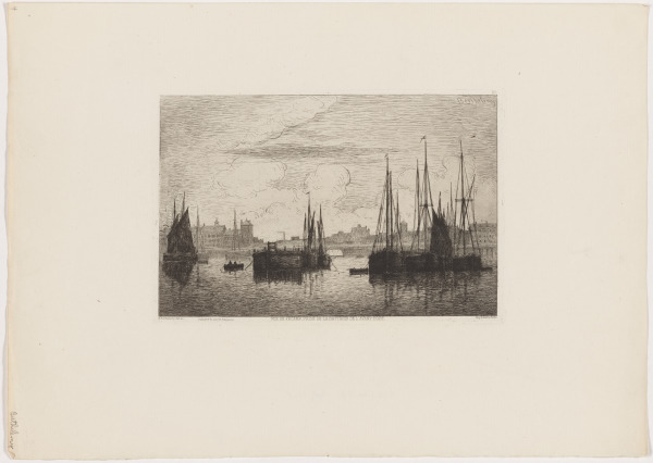 Vue de Fecamp, Prise de la Batterie de L'avant-Port