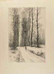 Hunters Walking Along Path in the Woods