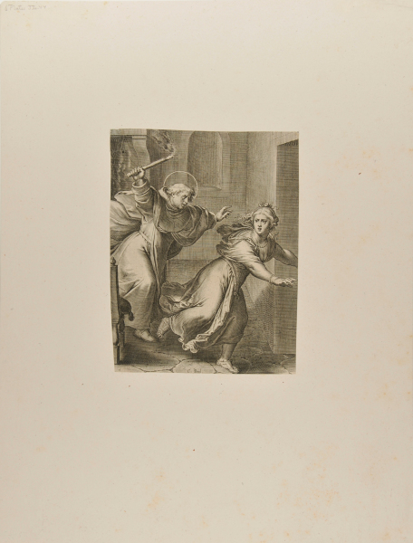 SAINT THOMAS DRIVING THE TEMPTRESS FROM HIS ROOM