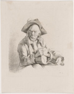 The Old Hurdy-Gurdy Man, Playing with His Right Hand