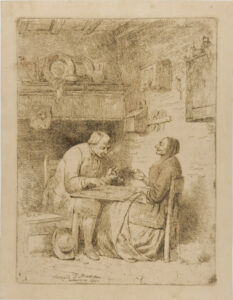 Old Couple Playing Checkers