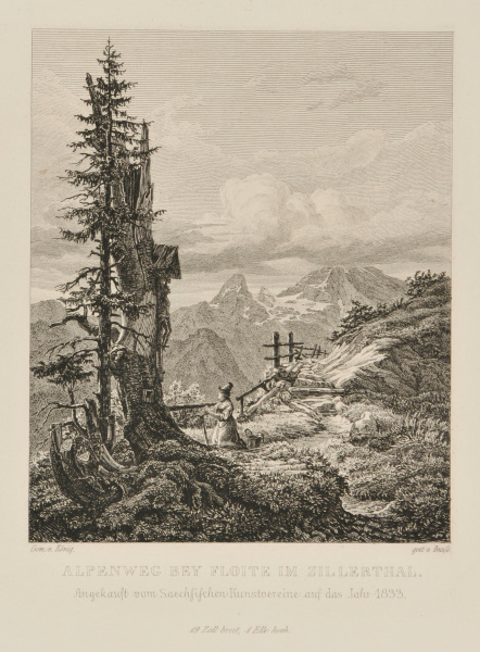 In the the Weisenitz Valley, near Dittersbach (Im Wesenitzthal Bey Dittersbach) and Alpine Road near Floite in the Ziller Valley (Alpenweg Bey Floite Im Zillerthal) - Image 2