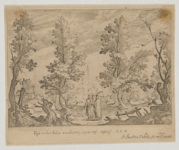 EGO CIBUM HALEC . . . (CHRIST AND TWO DISCIPLES)