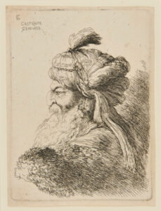 Bearded Man Wearing Turban, Facing Left