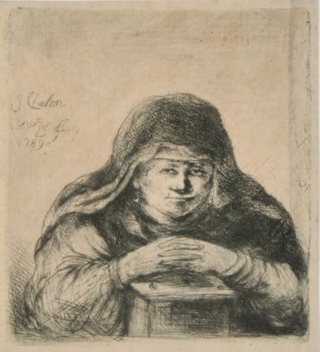 Old Woman Warming Her Hands