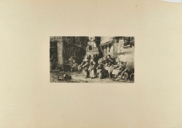 RUE DU MARCHÉ À CAEN (CALVADOS)