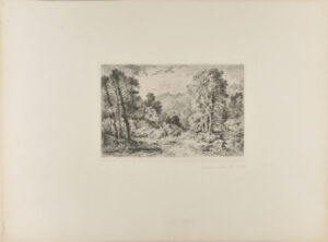 Mountainous Landscape, with Man on Horeseback