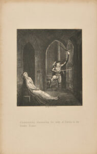 Chelmondeley Discovering the Body of Alexia in the Devilin Tower